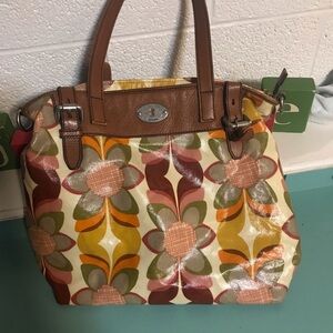 Fossil brand Multicolor Floral Tote Bag